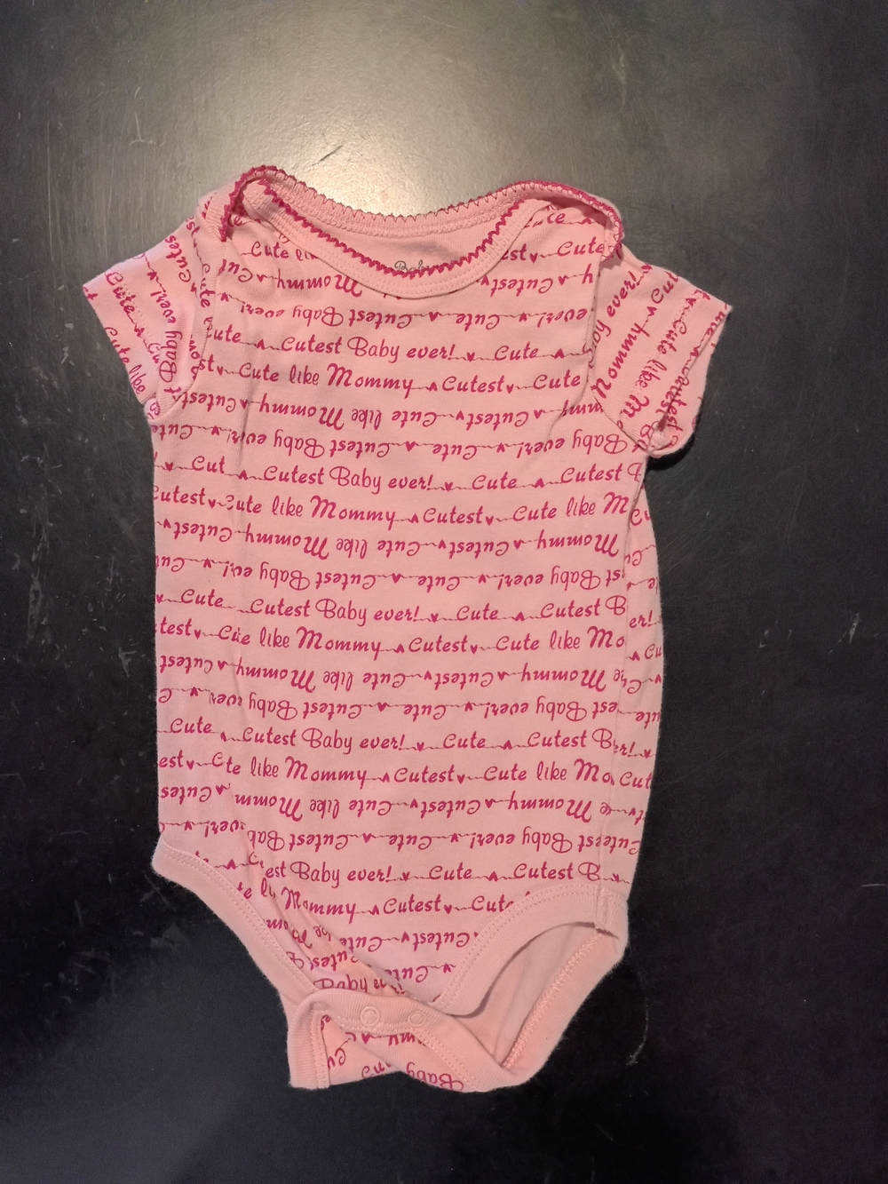 Member's Mark Pink "Cute like Mommy" Baby Girl Bodysuit (Size 6-9M)